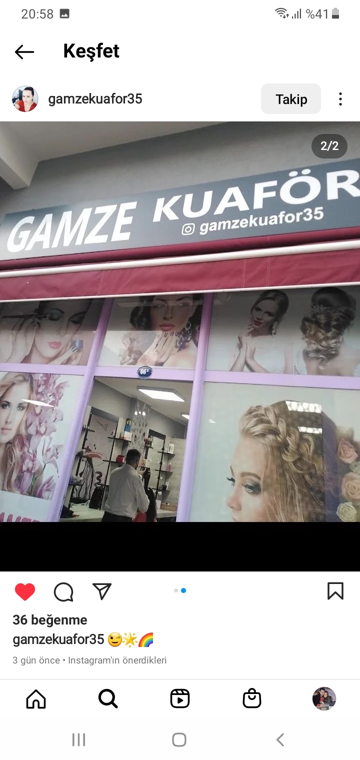 Gamze bayan kuaförü — salondan bir kare