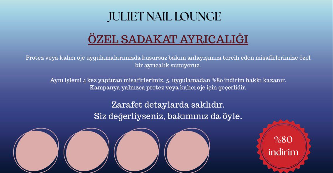 Jüliet Nail Lounge — salondan bir kare