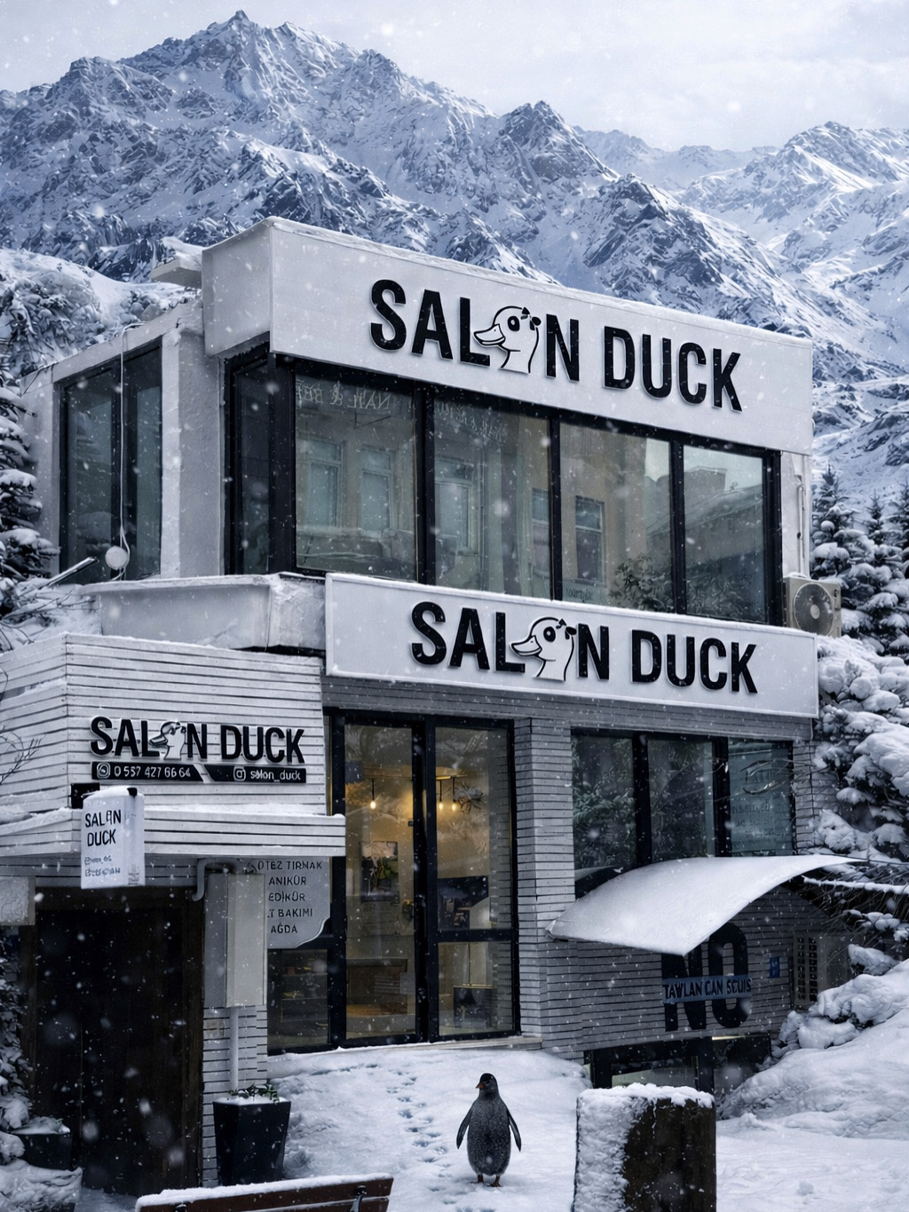 salon duck — salondan bir kare